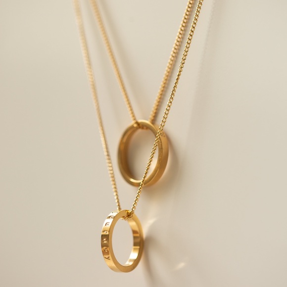 MantraBand Jewelry - NWT MantraBand Never Give Up Gold Necklace/Ring